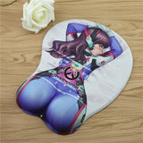 FFFAS Anime 3D Hip Mouse Pad Silicone Wrist Rest  Mouse hand Resist muismat tapis de souris novel bottom for Overwatch gamer DVA