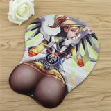 FFFAS Anime 3D Hip Mouse Pad Silicone Wrist Rest  Mouse hand Resist muismat tapis de souris novel bottom for Overwatch gamer DVA